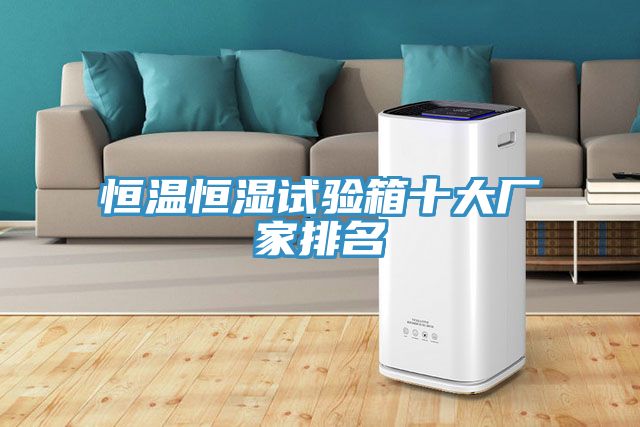 恒温恒湿试验箱十大厂家排名