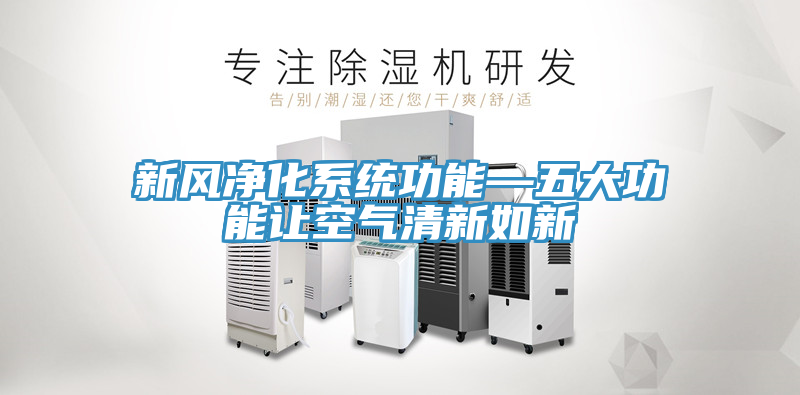 新风净化系统功能—五大功能让空气清新如新