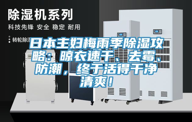 日本主妇梅雨季除湿攻略：晾衣速干、去霉、防潮，终于活得干净清爽！
