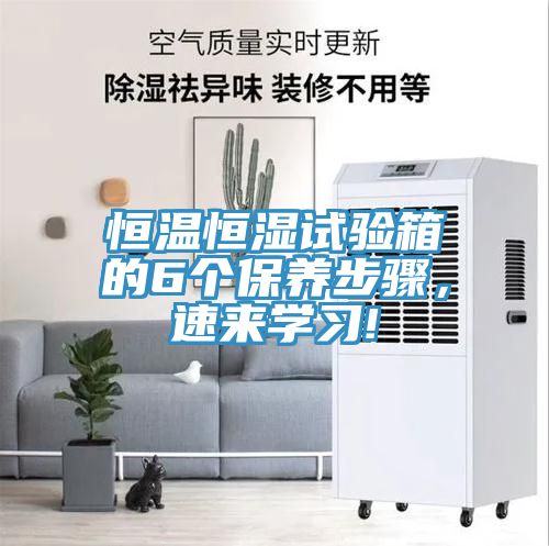 恒温恒湿试验箱的6个保养步骤，速来学习!