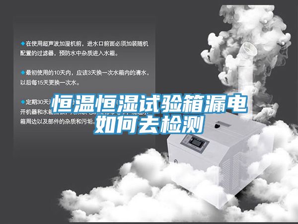 恒温恒湿试验箱漏电如何去检测