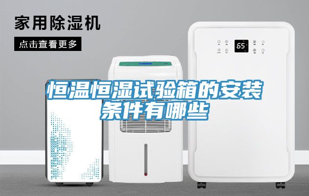恒温恒湿试验箱的安装条件有哪些