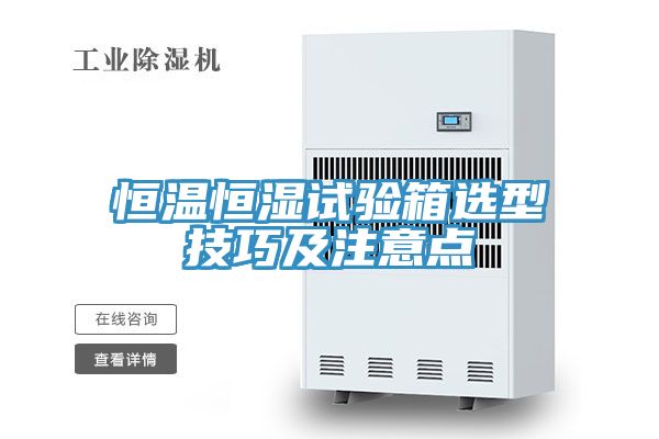 恒温恒湿试验箱选型技巧及注意点