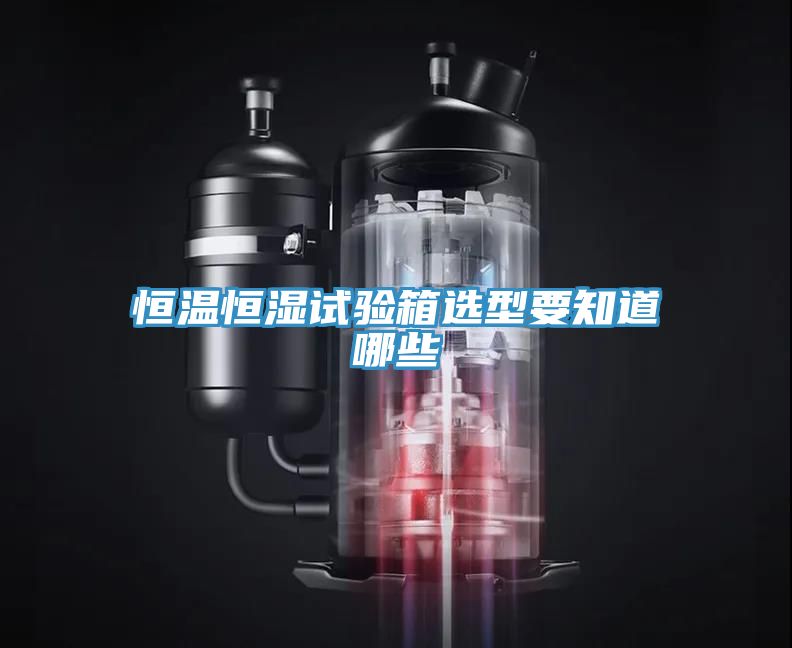 恒温恒湿试验箱选型要知道哪些