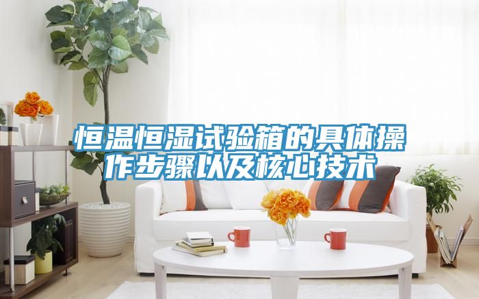 恒温恒湿试验箱的具体操作步骤以及核心技术