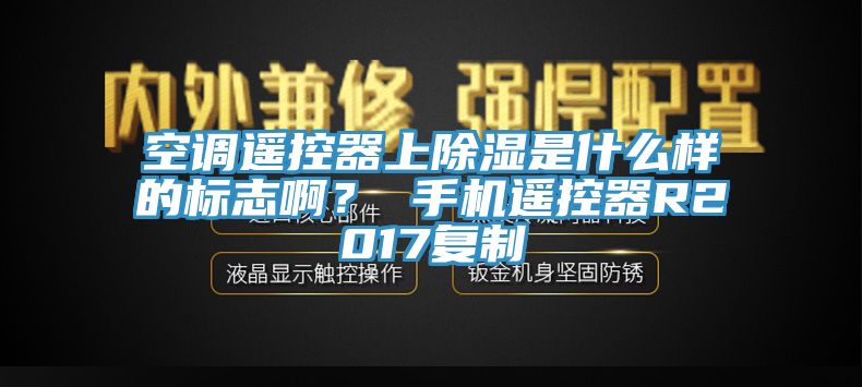 空调遥控器上除湿是什么样的标志啊？ 手机遥控器R2017复制