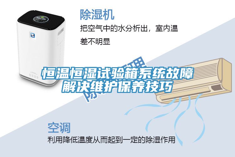 恒温恒湿试验箱系统故障解决维护保养技巧