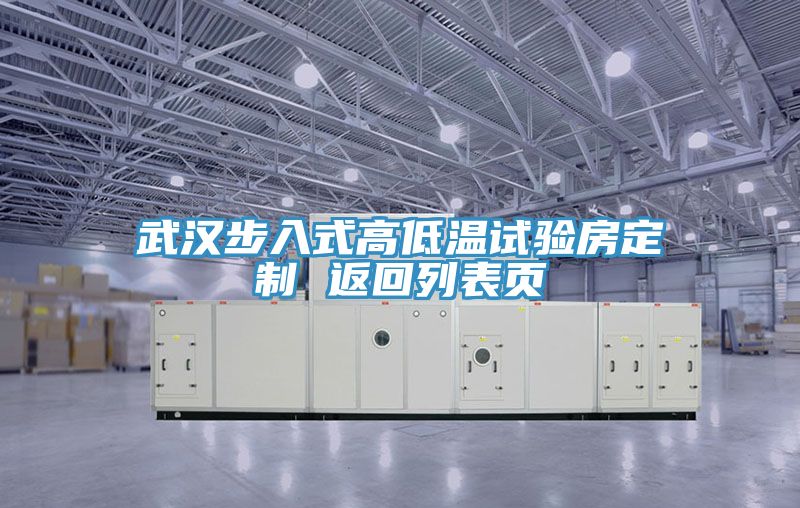 武汉步入式高低温试验房定制 返回列表页