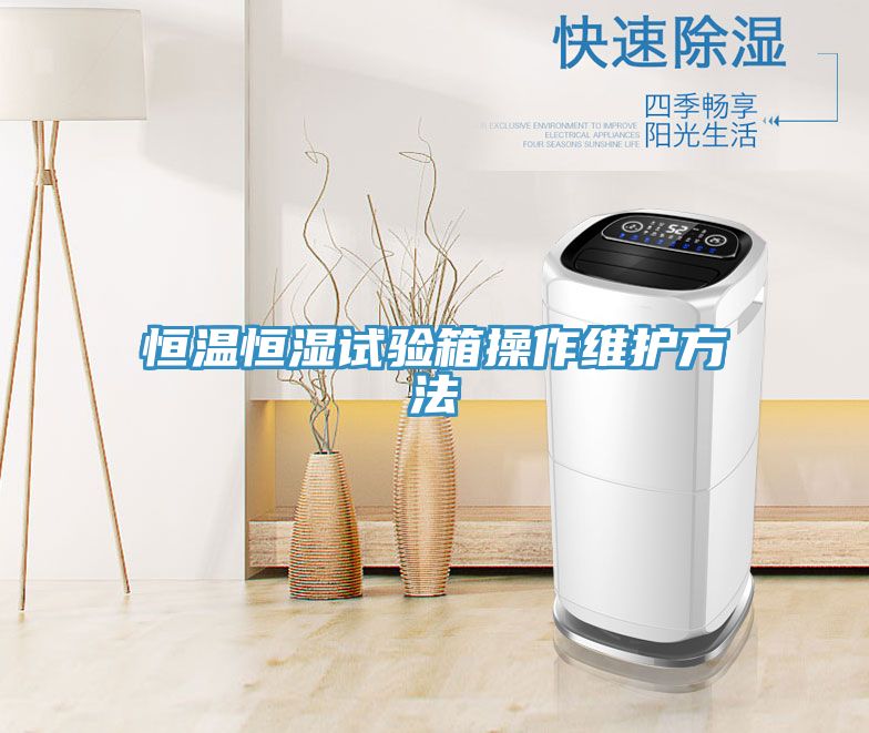 恒温恒湿试验箱操作维护方法