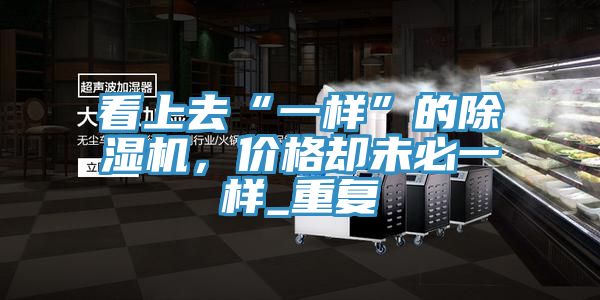 看上去“一样”的除湿机，价格却未必一样_重复