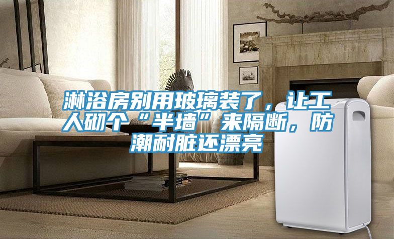 淋浴房别用玻璃装了，让工人砌个“半墙”来隔断，防潮耐脏还漂亮