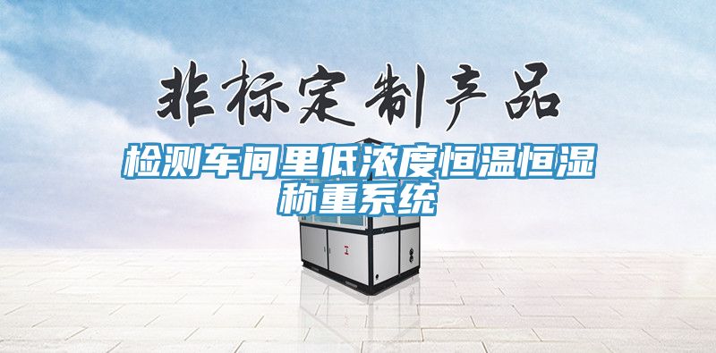 检测车间里低浓度恒温恒湿称重系统