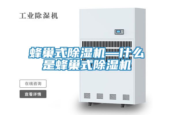 蜂巢式除湿机—什么是蜂巢式除湿机