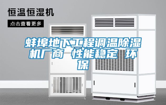 蚌埠地下工程调温除湿机厂商 性能稳定 环保