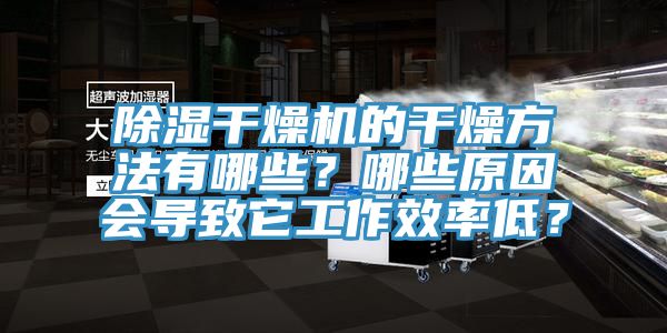 除湿干燥机的干燥方法有哪些？哪些原因会导致它工作效率低？