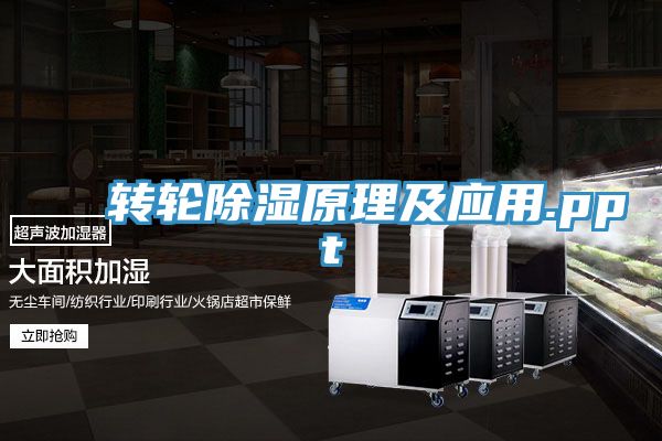 转轮除湿原理及应用.ppt