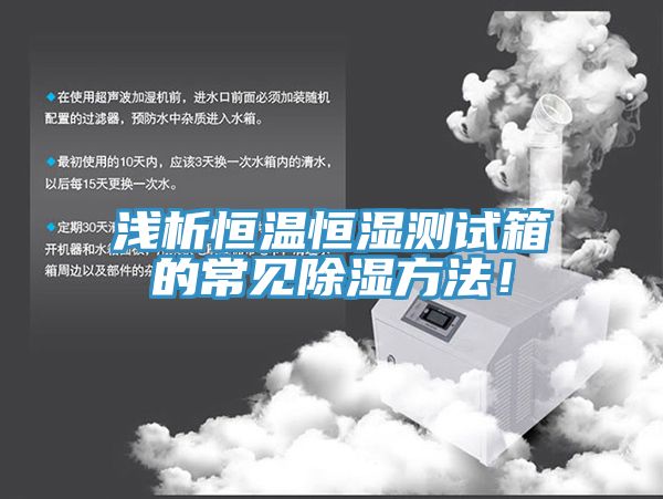 浅析恒温恒湿测试箱的常见除湿方法！