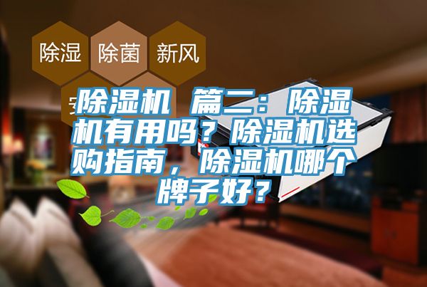 除湿机 篇二：除湿机有用吗？除湿机选购指南，除湿机哪个牌子好？
