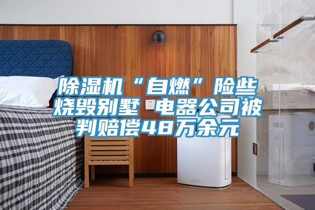 除湿机“自燃”险些烧毁别墅 电器公司被判赔偿48万余元