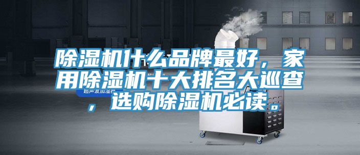 除湿机什么品牌最好，家用除湿机十大排名大巡查，选购除湿机必读。