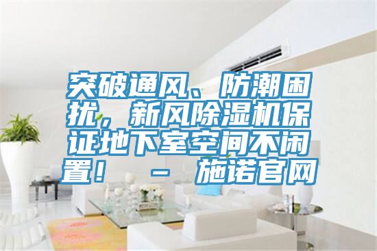 突破通风、防潮困扰，新风除湿机保证地下室空间不闲置！ – 施诺官网
