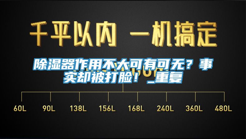 除湿器作用不大可有可无？事实却被打脸！_重复