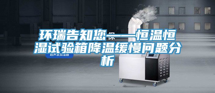 环瑞告知您——恒温恒湿试验箱降温缓慢问题分析