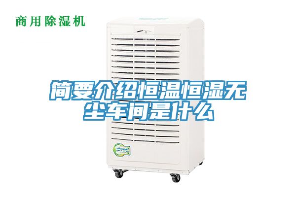 简要介绍恒温恒湿无尘车间是什么