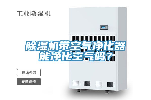 除湿机带空气净化器能净化空气吗？