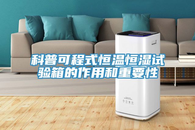 科普可程式恒温恒湿试验箱的作用和重要性