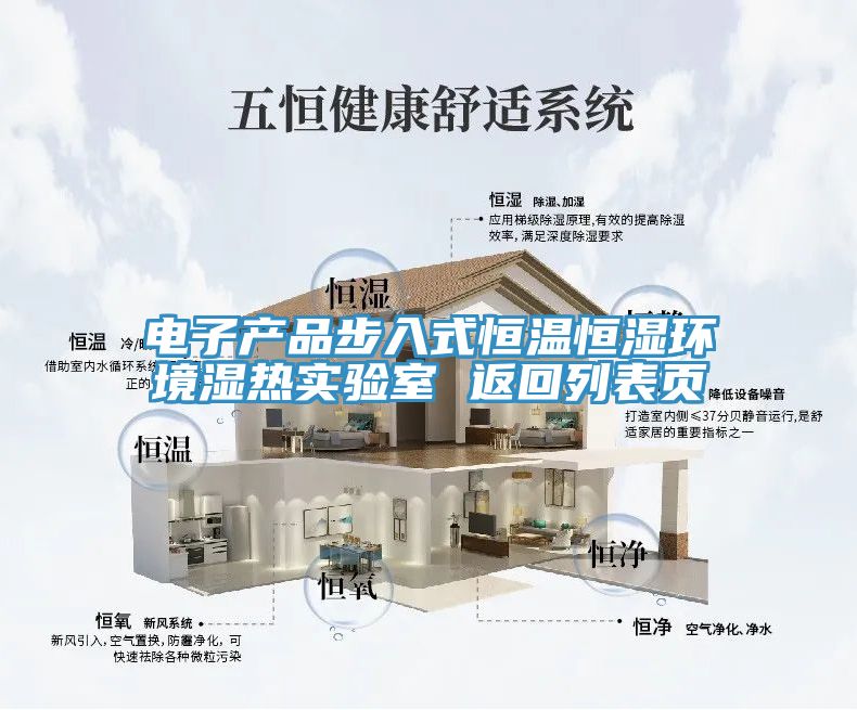 电子产品步入式恒温恒湿环境湿热实验室 返回列表页