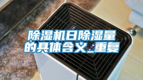 除湿机日除湿量的具体含义_重复