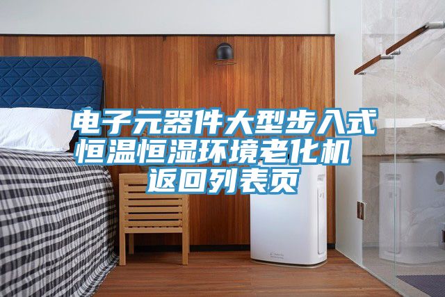 电子元器件大型步入式恒温恒湿环境老化机 返回列表页